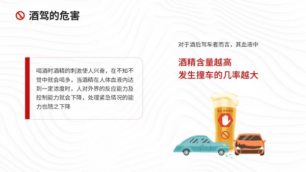 红色简约风珍爱生命远离酒驾拒绝酒驾宣传教育培训ppt