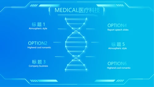 科技感耳科智慧医疗工作总结汇报动态PPT模板