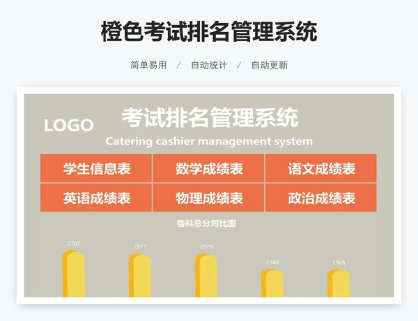 橙色考试排名管理系统