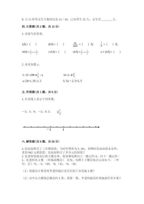 沪教版小学数学六年级下册期末检测试题【研优卷】.docx