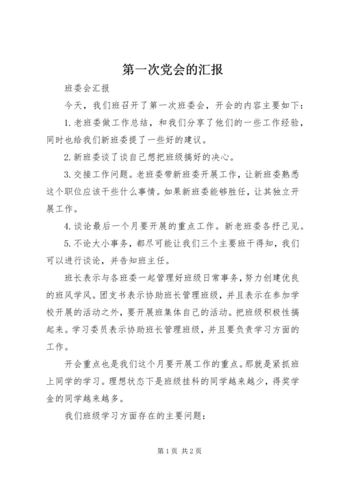 第一次党会的汇报 (3).docx