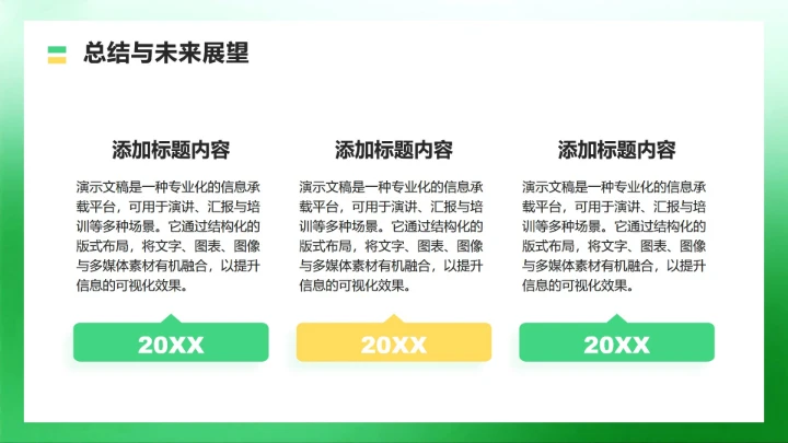 绿色商务风大学生就业发展报告PPT模板