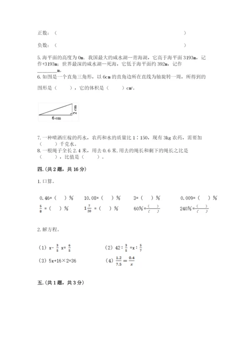 青岛版六年级数学下册期末测试题【考点精练】.docx