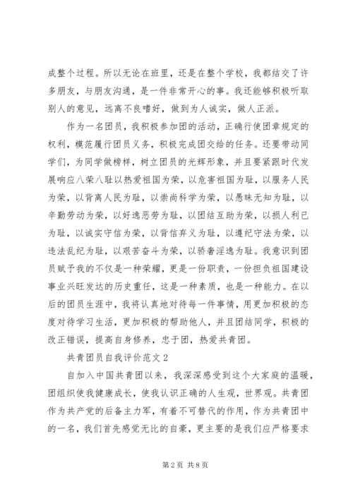 共青团员自我评价范文 (6).docx