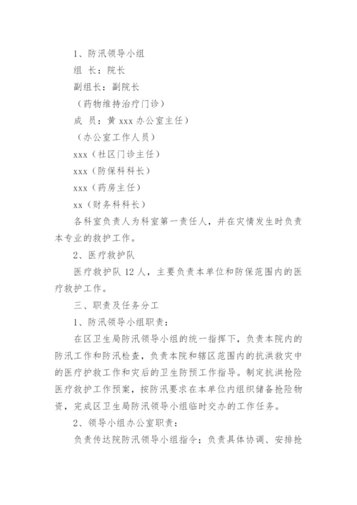 医院汛期防汛应急预案.docx