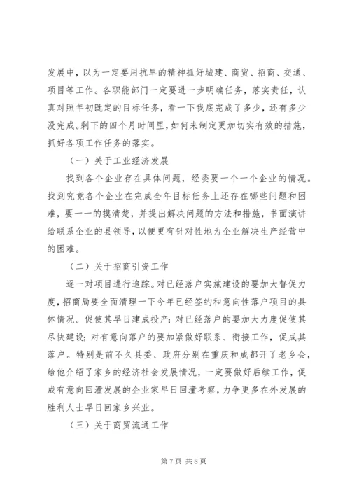 县城镇经济专题会讲话.docx