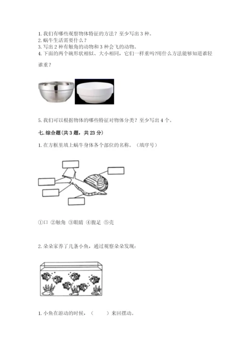 教科版一年级下册科学期末测试卷带答案（培优b卷）.docx