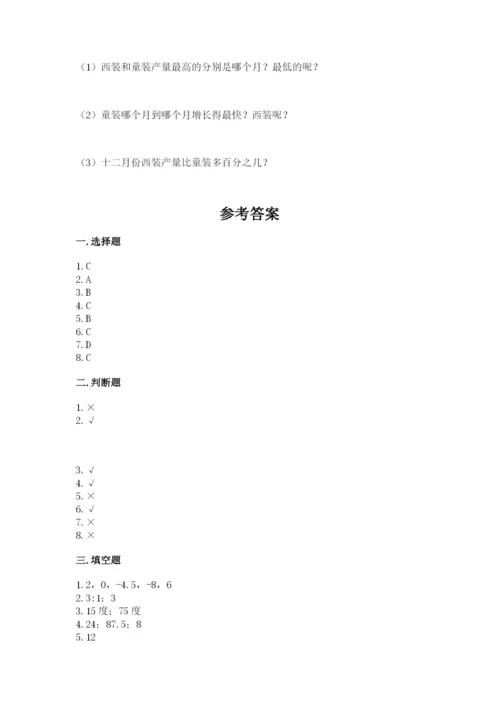 冀教版六年级下册期末真题卷及参考答案【实用】.docx
