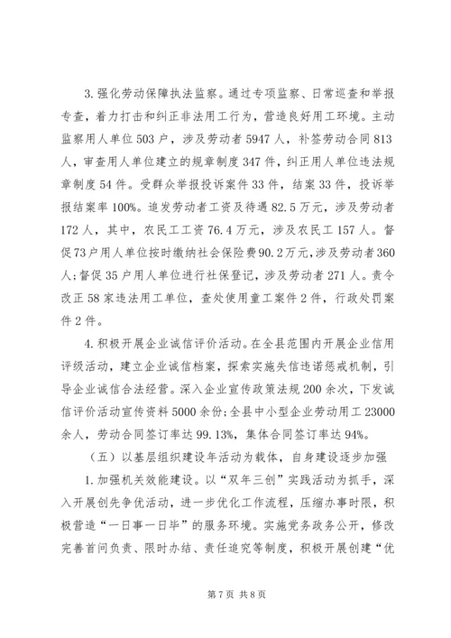 人力资源和社会保障局工作总结.docx