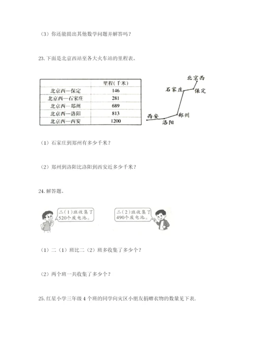 小学三年级数学应用题50道附答案【培优a卷】.docx