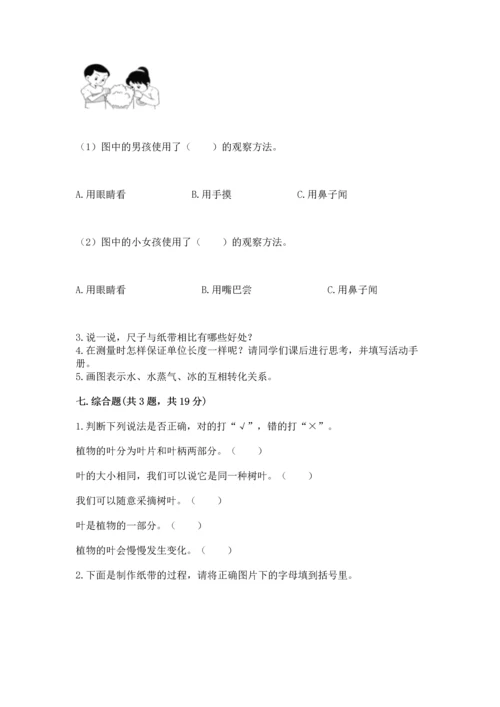 教科版一年级上册科学期末测试卷带精品答案.docx