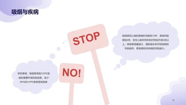 蓝色插画世界无烟日守护健康主题PPT