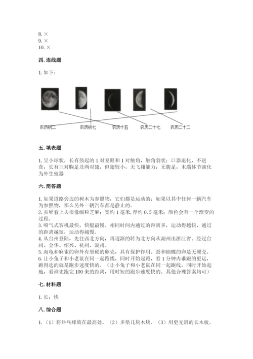 教科版三年级下册科学期末测试卷精品【网校专用】.docx