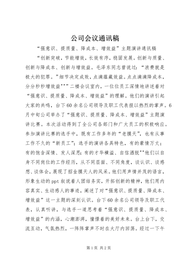 公司会议通讯稿 (5).docx