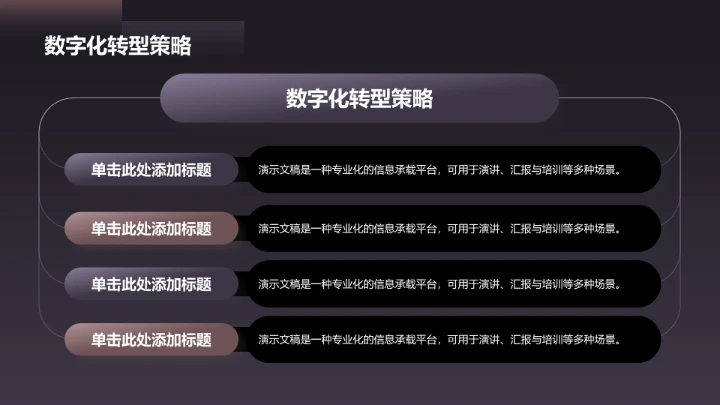 紫色商务风通用行业PPT模板