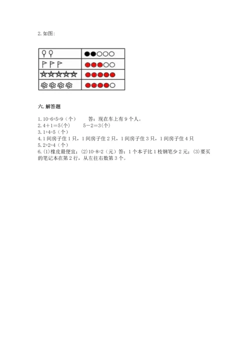 北师大版一年级上册数学期中测试卷附答案（培优b卷）.docx