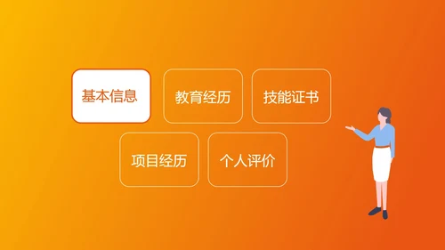 橙色渐变销售岗位述职报告PPT模板
