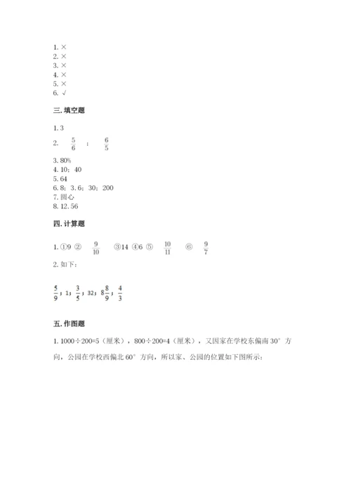 小学六年级数学上册期末考试卷及参考答案【完整版】.docx