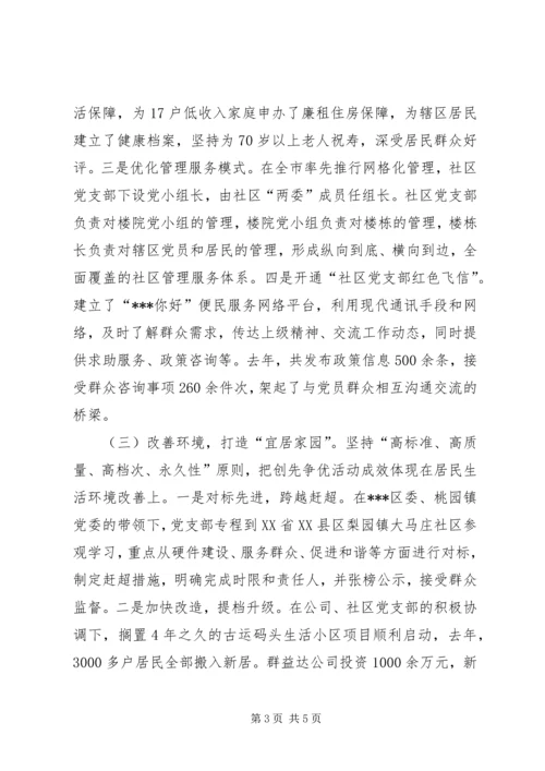 社区党建先进集体事迹材料.docx