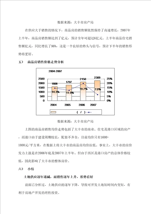 大丰市丰中 地块项目市场定位报告