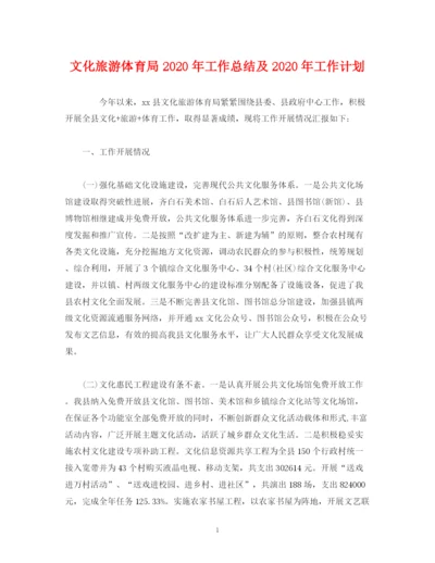 精编之经典范文文化旅游体育局年工作总结及年工作计划.docx