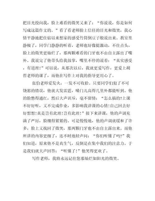 我的新语文老师作文