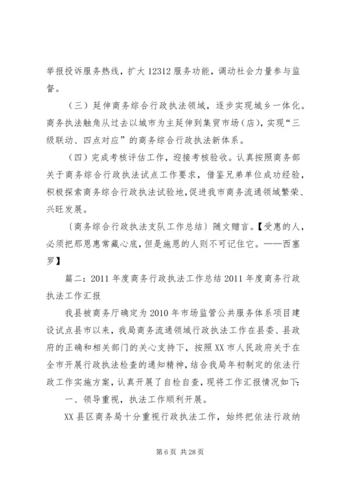 商务综合行政执法支队工作汇报材料 (5).docx