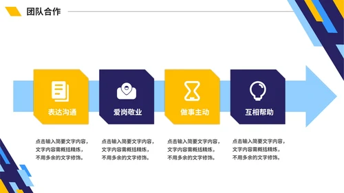 几何切割拼色商务新员工入职自我介绍PPT模板