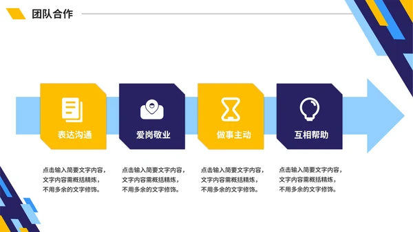 几何切割拼色商务新员工入职自我介绍PPT模板