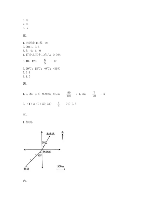 小学毕业班数学检测卷附答案.docx