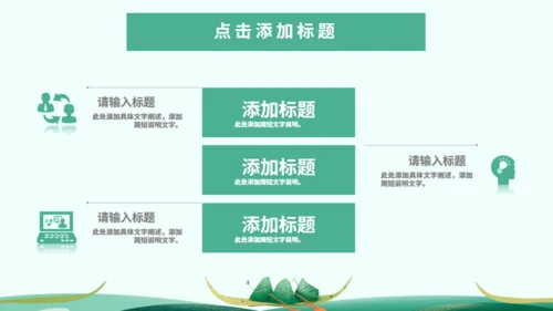 端午节习俗介绍绿色通用PPT