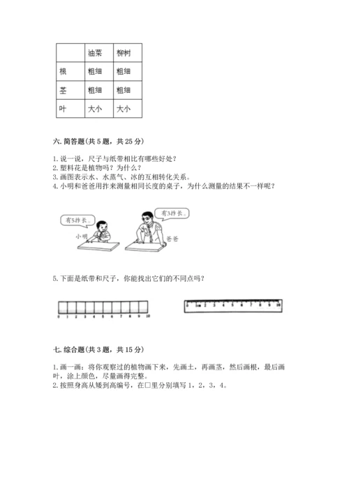 教科版小学一年级上册科学期末测试卷附完整答案（历年真题）.docx