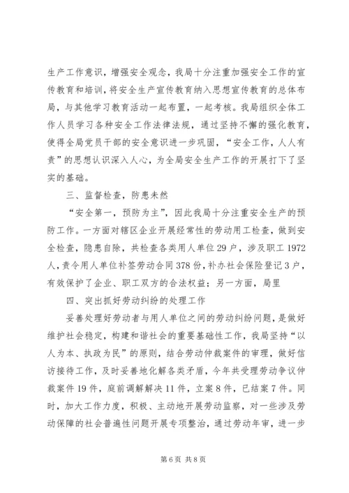 人社局安全生产工作总结.docx