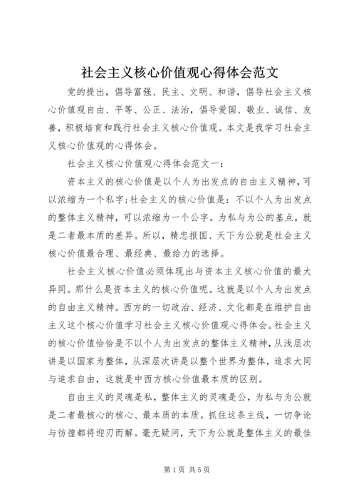 社会主义核心价值观心得体会范文.docx