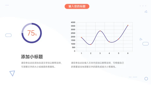 紫色极简大气简约数据报告PPT模板