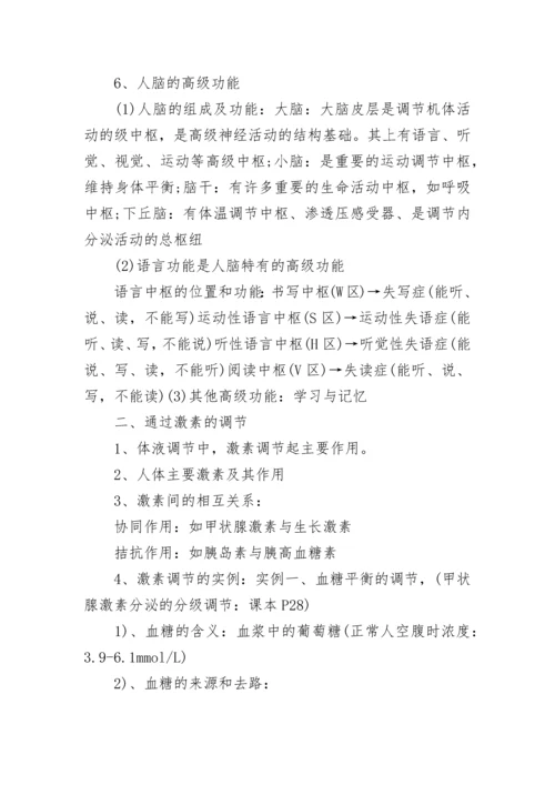 高中生物选修知识点总结（重点）.docx