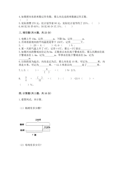 人教版六年级下册数学期中测试卷标准卷.docx