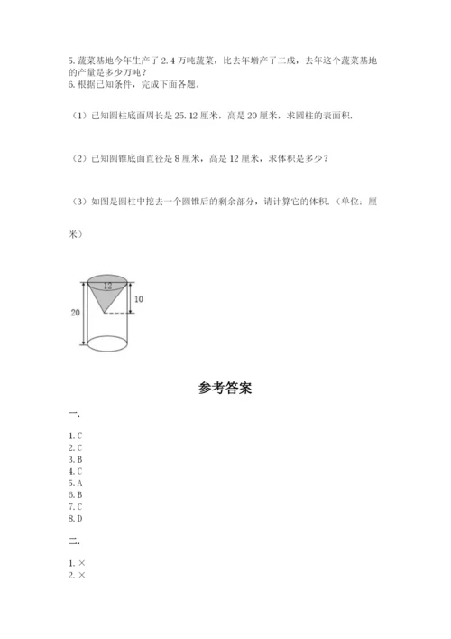 河南省【小升初】2023年小升初数学试卷及答案【典优】.docx