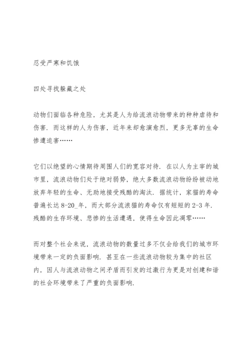 爱惜动物活动的建议书.docx