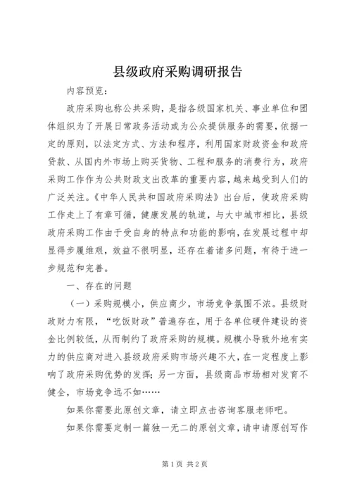 县级政府采购调研报告.docx