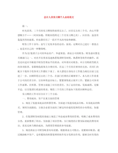 精编之会计人员实习期个人总结范文.docx