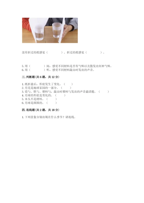 教科版小学二年级上册科学期末测试卷（名师系列）.docx