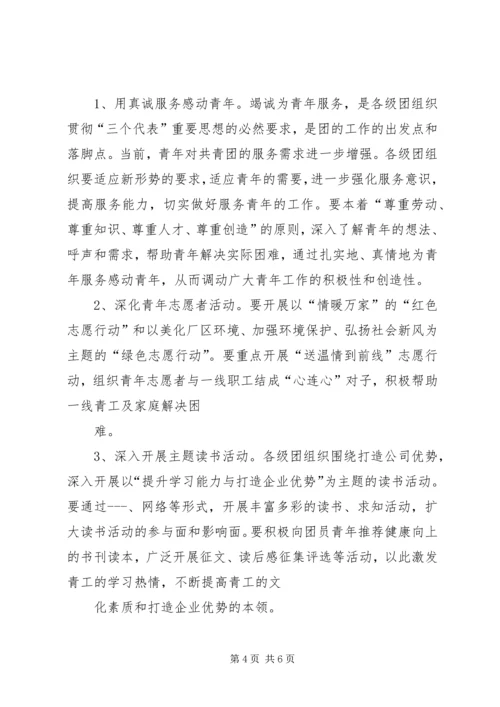 公司团委年度工作要点 (5).docx