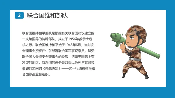 中国蓝盔部队国际维和人员日PPT模板
