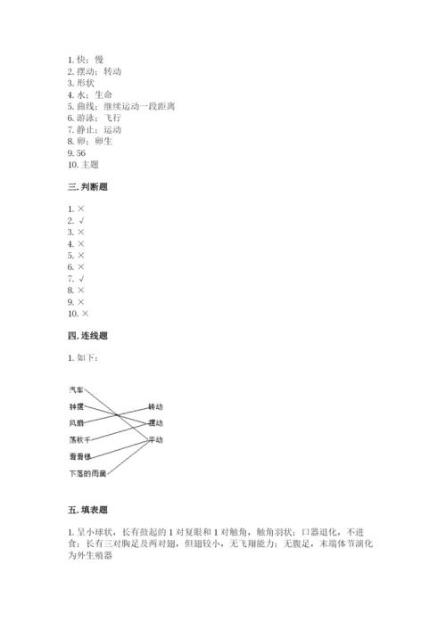 教科版小学科学三年级下册 期末测试卷及参考答案1套.docx