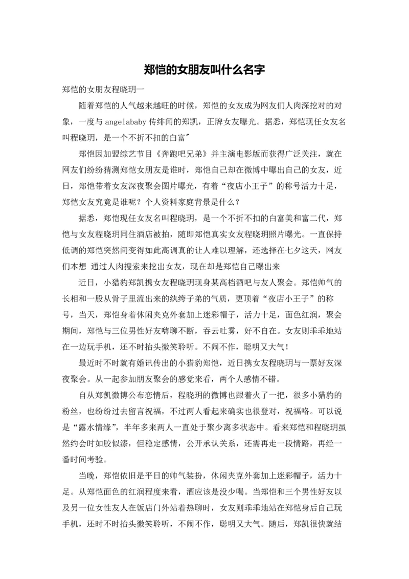 郑恺的女朋友叫什么名字.docx