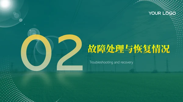 绿色电网年度汇报PPT模版