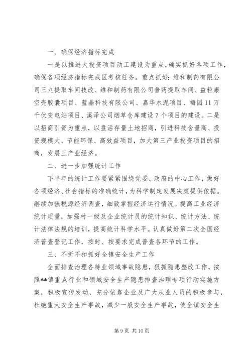 乡镇经济管理服务中心某年工作总结及某年工作计划.docx