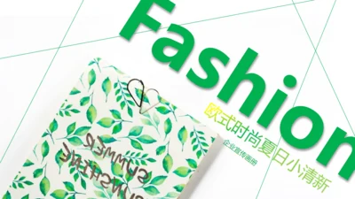 绿色时尚夏日小清新工作汇报通用PPT模板