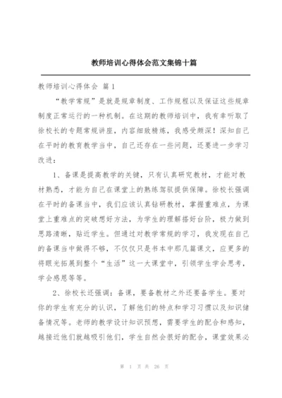 教师培训心得体会范文集锦十篇.docx